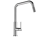 Schock 516120EDO Küchenarmatur TANOS Hochdruck Armatur mit hohem Festauslauf und ultraleisem Wasserstrahl Edelstahloptik
