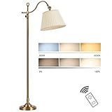 ACMHNC Stehlampe Vintage, LED-Stehleuchte Dimmbar mit Fernbedienung, E27 Retro Metall Standlampe für Wohnzimmer, Schlafzimmer, Büro