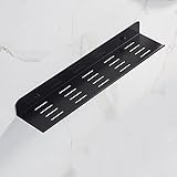 Duschablage Badezimmerregal, Raum-Aluminium-Eckregal, Duschregal, Bad-Duschregal, an der Wand befestigtes schwarzes Aufbewahrungs-Organisator-Rack Badezimmerregal (Color : Black 40cm)