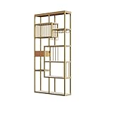 ARINAL Bücherregale Nordic Metall Wein Rack Bar Partition Boden-zu-Decke Bücherregal Büro Grüne Pflanze Blume Rack Lagerung Display Rack Bücherregal-Organizer (Color : A1-100cm)