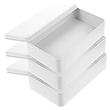 GAXIRE 3-Teilige Box Große Weißblech-Box Große Geschenkboxen Mini-Lebensmittelbehälter Aluminium-Aufbewahrungsbox Keksbox Metall-Blechbehälter Mit Deckel Bonbondosen Mit Deckel