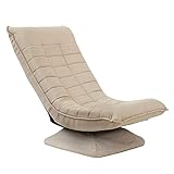 KITCISSL 3-Gang Verstellbarer Stuhl Schaukelstuhl Wohnzimmer, Faltbare Liegesessel Drehbarer Relaxsessel Loungesessel Erwachsene/Kinder Sofa für Bauernhaus Garten Schlafzimmer (Color : Khaki)