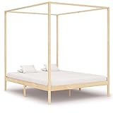 möbelando Himmelbett 299785' aus Kiefer in Natur. Abmessungen (LxBxH) 204x184x200 cm