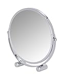 WENKO Kosmetikspiegel Mera, Spiegelfläche ø 16 cm 500 % Vergrößerung, Stahl, 19 x 19 x 4 cm, Chrom