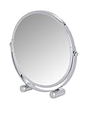 WENKO Kosmetikspiegel Mera, Spiegelfläche ø 16 cm 500 % Vergrößerung, Stahl, 19 x 19 x 4 cm, Chrom