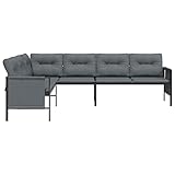 Yolola Ecksofa Lounge Gartenmöbel Ecklounge Ecksofa Gartengarnitur Balkon Eckbank Balkon Lounge Klein Sitzgruppe Gartenmöbel Outdoor Sofa Garten Balkon Terrasse Outdoor Anthrazit