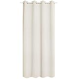 WOLTU Gardinen Vorhang Blickdicht mit Ösen, Leichter & weicher Verdunklungsvorhang Wärmeisolierend Ösenschal 135x225 cm Creme, Thermovorhang Kälteschutz für Wohnzimmer Schlafzimmer Kinderzimmer