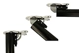 MS Beschläge® abklappbares Tischbein Möbelfuss Tischfuss Höhe 710mm (Schwarz)