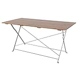 Mojawo Esstisch Klapptisch Biergarten Tisch Gartentisch klappbar Akazie Stahl pulverbeschichtet 120x70cm
