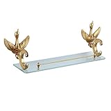 MAVNES Wandregal 50 cm Gold polnisch swan kristall glasregal, einzelner schichthalter for Badezimmer zubehör Set, montierte Wand montiert for Badezimmer Organizer Badezimmer Regal (Color : Gold)