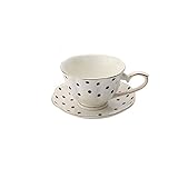 Tasse Kreative keramische Kaffeetasse und Saucer Set European Coffee Set Afternoon Tea Cup Red Teetasse Kaffeetasse
