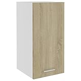 JUNZAI Hängeschrank, Küchenhängeschränke, Küchenschrank Hängend, Wall Cabinet, Oberschrank, Wandschrank Küche, Sonoma-Eiche 29,5x31x60 cm Spanplatte