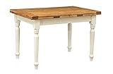 Biscottini Esstisch ausziehbar Made in Italy 120x80 cm | Esstisch Holz massiv | Küchentisch ausziehbar