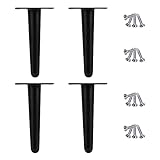 4 Stück Möbelfüße 4 Stück Möbelbeine, Schwarz/Gold, Metallmöbel-Tischbeine, Sofa-Stützbeine, Schrankbeine, Couchtischbeine, Schreibtischbeine, DIY-Ersatzfüße, rutschfest/geräuschlos, Gold-30 cm/1