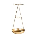 Nordic Light Luxus Golden Iron Art Schmuckregal Metall Glänzend Einfaches Modell Schlafzimmer Geometrisches Metall Schmuckregal B (A)