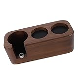 Kaffee-Tamper-Halter, 3 Löcher, Walnussholz, Rutschfest, Stabile Kaffee-Tamper-Station (58 mm / 2,3 Zoll)