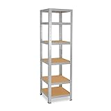 shelfplaza® 200x50x50cm Home Schwerlastregal verzinkt/Metallregal mit 6 Böden/Kellerregal Metall, Garagenregal, Werkstattregal oder Regal Lagerregal/Steckregal Metall mit 145kg Tragkraft