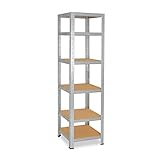 shelfplaza® 200x50x50cm Home Schwerlastregal verzinkt/Metallregal mit 6 Böden/Kellerregal Metall, Garagenregal, Werkstattregal oder Regal Lagerregal/Steckregal Metall mit 145kg Tragkraft