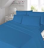 Rainbow Style Biber-Bettlaken mit passenden 2 Kissenbezügen, einfarbig, 100 % Baumwolle, luxuriöses Bettlaken für Kingsize-Betten