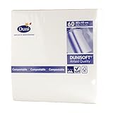 Duni Servietten Dunisoft, weiß, 40 x 40 cm, 60 Stück