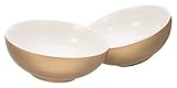 CreaTable, 25848, Serie GOLDEN DAYS weiss, Müslischale 2 teilig, Steinzeug