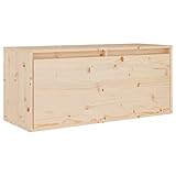 vidaXL Massivholz Kiefer Wandschrank Hängeschrank TV Schrank Fernsehschrank Lowboard Fernsehtisch Regal Aufbewahrung Badschrank 80x30x35cm