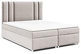 Best for Home Boxspringbett mit Bettkasten Trinity K-8 Bonellfederkern inkl. Topper 200x200 Creme