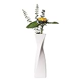 GRUBBYTEC Weiß Vase Keramik Geometrische Kunsthandwerk Ornamente Einfache Kreative Dekorative Vase Blumenvase Moderne Tischvase Blumen Pflanzen Vase Keramikvase Dekor Geschenk für Hochzeit Weihnachten