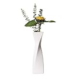 GRUBBYTEC Weiß Vase Keramik Geometrische Kunsthandwerk Ornamente Einfache Kreative Dekorative Vase Blumenvase Moderne Tischvase Blumen Pflanzen Vase Keramikvase Dekor Geschenk für Hochzeit Weihnachten