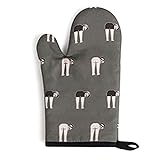 Topflappen Ofen-Backen-Anti-Hot-Handschuhe, Auflauf-Isolierung, Hitzebeständige Baumwollhandschuhe (Color : Grey, Size : 1 pcs)