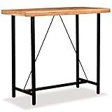 JUNZAI Bartisch, Bistrotisch, Stehtisch, Empfangstheke, Bistro Stehtisch, Beistelltisch, Konsolentisch, Bar Table, Akazie Massivholz 120 x 60 x 107 cm