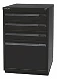 BISLEY Schubladenschrank | Bürocontainer aus Metall | Schreibtischcontainer Serie F | Aktencontainer | Standcontainer in 2 Farben (Schwarz)