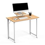 LDSZXNE Schreibtisch, PC Computertisch Desk aus HDF Holz mit Bildschirmständer für Studio Schlafzimmer Wohnzimmer Kinderzimmer (80 x 40 x 75 cm, Beige)…