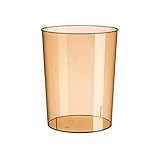 SUIOPPYUW Klar Nordic Mülleimer Eimer Müll Bin Abfall Korb 10L Container Kein Deckel Haushalt Papierkorb Badezimmer Auto, Transparentes Orange, 10L