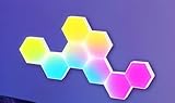 Kavolet LED Sechseck Gaming Wandleuchte, 8pcs Hexagon RGB Panel, DIY BT Graffiti Wifi Sprachsteuerung Gaming Wabe Licht, Spleißen Quantenatmosphäre Wandlampe, Gamer Room Deko Modular Lampe