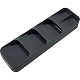 BOAA Fresh Besteckorganizer für die Küchenschublade, Besteckkasten, Ordnungssystem Küche, Schubladen Organizer Küche, Aufbewahrung Küche (5 Fächer Anthrazit)