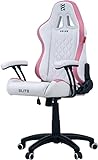 ELITE Gaming Stuhl Pulse für Kinder - Ergonomischer Bürostuhl - Schreibtischstuhl - Chefsessel - Sessel - Racing Gamingstuhl - Drehstuhl - Chair - Kunstleder (Weiß/Pink)