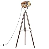 Wakects Freistehende Lampe, eleganter Lampenschirm aus Stahl E27 Lampensockel Stativ Stehlampe aus Holz für Wohnzimmer für Schlafzimmer