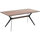 Kare Tisch Downtown Walnuss 100x220cm Esstisch, Holz, Braun, 77,5x100x220cm