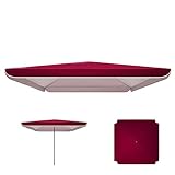 Quadratisches oder Rechteckiges Sonnenschirm Ersatzbezug, Dickes Doppellagiges Oxford-Tuch, Sonnenschirm Ersatzbespannung für Terrasse, Garten, Pool, Strand Usw. ( Color : Burgundy , Size : 1.8X2.2M/5