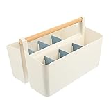 Cabilock Box Tragbare Aufbewahrungsbox Fernbedienungshalter Make-Up-Koffer Kosmetik-Aufbewahrungsbox Kunststoffkorb Mülleimer Kunststoff-Speicherorganisator Seifenspenderhalter