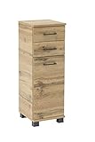 Schildmeyer Nora Highboard 144933, Eiche Landhaus Dekor, 30,3 x 32,6 x 88,6 cm (B/T/H)