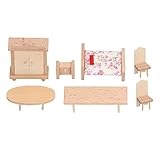 Shanrya Mini-Möbel-Modell, langlebiges Puppenhaus-Schlafzimmer-Möbel-Set für Puppenhaus(Schlafzimmerserie)