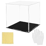 BELLE VOUS Transparenter Acryl Vitrine - 15 x 15 x 15cm Große Acryl Boxen zum Ausstellen - Staubdichte Schaukasten Vitrine für Action Figuren und Sammlerstücke - Plexiglas Vitrine - Schaukasten Acryl