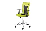 Inter Link – Bürosessel mit Armlehnen – Bürostuhl drehbar – Ergonomischer Bürostuhl – Office Stuhl – Höhenverstellbar – Atmungsaktiv – Grün und schwarz