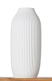 3D Vase Dekovase Stella L 30cm Bodenvase Vase für Pampasgras Trockenblumen Weiß