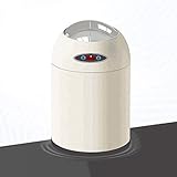 Wiederaufladbarer Haushalts-Mülleimer Intelligenter Induktions-Mülleimer Runder berührungsloser Metall-Mülleimer mit Zwei-Wege-Öffnungs- und Schließ-Mülleimer for Schlafzimmer (Color : B Size : 6l) li