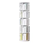 JYARZ Bücherregal 360 ° Drehbares Bücherregal, Stapelbare Regale, Organizer, Einfaches Zuhause, Wohnzimmer Und Bilderbuchständer, Bücherregal Bücherschrank Aufbewahrungsregal (Color : White-5tier)