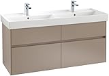 Villeroy & Boch Collaro Waschbeckenunterschrank 1254x546x444 mm, 4 Auszüge, C01300; Farbe: Front/Korpus: White Wood, Griff: White Matt
