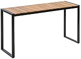 Dehner Balkontisch Chicago Wood, ca. 133 x 74.5 x 42 cm, FSC® Akazienholz/Metall, braun/schwarz